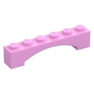 Brick Arch 1 x 6 Raised Arch em Rosa vivo