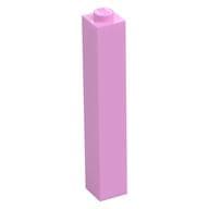 Brick 1 x 1 x 5 with Solid Stud em Rosa vivo