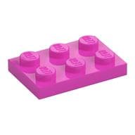 Plate 2 x 3 em Rosa escuro