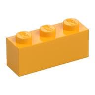 Brick 1 x 3 em Laranja vivo claro