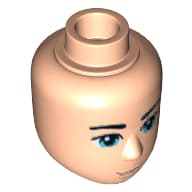 Minidoll Head Male, Blue Eyes, Black Eyebrows Print [Disney Princess Eric]