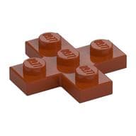 Plate 3 x 3 Cross em Laranja escuro