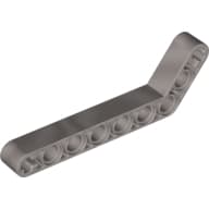 Technic Beam 1 x 9 Bent (7 - 3) Thick em Prata metálico
