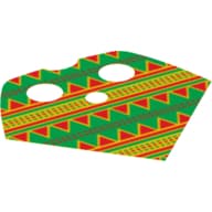 Neckwear Poncho, Half with Dark Green and Terra Cotta Print