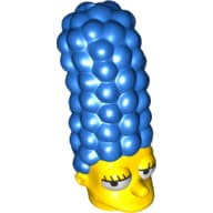 Minifig Head Special, Simpsons, with Tall Hair and Eyes Looking Right Print (Marge Simpson)