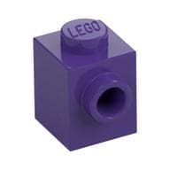Brick Special 1 x 1 with Stud on 1 Side em Roxo escuro