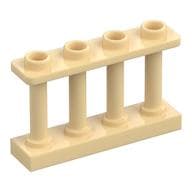 Fence Spindled 1 x 4 x 2 [4 Top Studs] em Bege