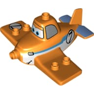 Duplo Airplane, with Dusty with Blue Trim and No. 7 Print