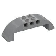 Brick Curved 2 x 8 x 2 Double em Cinza azulado claro