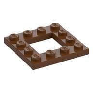 Plate Special 4 x 4 with 2 x 2 Opening em Marrom avermelhado