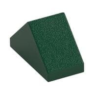 Brick Sloped 45° 2 x 1 Double with Inside Stud Holder em Verde escuro