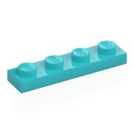 Plate 1 x 4 em Celeste médio