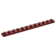 Plate 1 x 12 em Vermelho escuro
