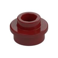 Plate Round 1 x 1 with Open Stud em Vermelho escuro