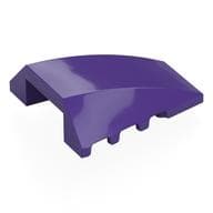 Brick Wedged, Curved 4 x 4 No Top Studs em Roxo escuro