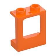 Window 1 x 2 x 2 Plane, Hollow Studs, Single Hole Top and Bottom for Glass em Laranja