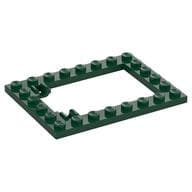 Plate Special 6 x 8 Trap Door Frame Horizontal [Long Pin Holders] em Verde escuro