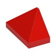 Brick Sloped 45° 2 x 1 Triple with Inside Stud Holder em Vermelho