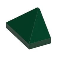 Brick Sloped 45° 2 x 1 Triple with Inside Stud Holder em Verde escuro