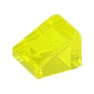 Brick Sloped 30° 1 x 1 x 2/3 (Cheese Slope) em Verde neon translúcido