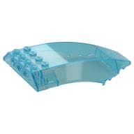 Windscreen 10 x 6 x 2 Curved em Azul claro translúcido