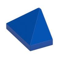 Brick Sloped 45° 2 x 1 Triple with Inside Stud Holder em Azul