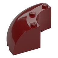 Brick Round Corner 6 x 6 x 2 em Vermelho escuro