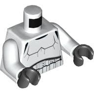 Torso Armor Stormtrooper, Detailed Armor without Shoulder Belts Print, White Arms, Black Hands