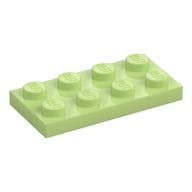 Plate 2 x 4 em Verde amarelado