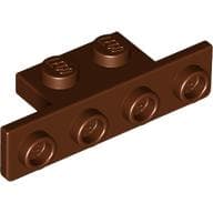 Bracket 1 x 2 - 1 x 4 [Rounded Corners] em Marrom avermelhado