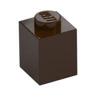 Brick 1 x 1 em Marrom escuro