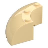Brick Round Corner 6 x 6 x 2 em Bege