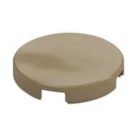 Tile Round 2 x 2 with Bottom Stud Holder em Bege escuro