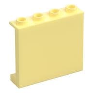 Panel 1 x 4 x 3 [Side Supports / Hollow Studs] em Amarelo vivo claro
