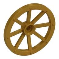 Wheel Wagon Large (33mm D.), hole notched for wheels holder pin em Dourado perolado