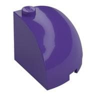 Brick Round Corner 3 x 3 x 2 Dome Top em Roxo escuro