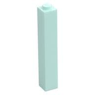 Brick 1 x 1 x 5 with Solid Stud em Água-marinha claro