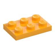 Plate 2 x 3 em Laranja vivo claro