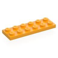 Plate 2 x 6 em Laranja vivo claro