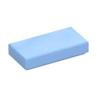 Tile 1 x 2 with Groove em Azul vivo claro