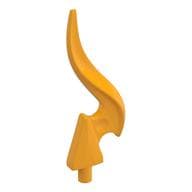 Wave / Flame Rounded Single with Pin em Laranja vivo claro