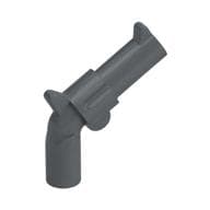 Weapon Gun / Pistol / Revolver Large Barrel, Long Grip em Prata fosco