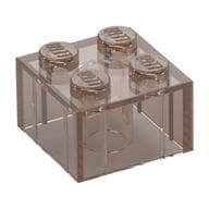 Brick 2 x 2 without Inside Ridges em Marrom translúcido