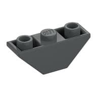 Brick Sloped Inverted 45° 3 x 1 Double with 2 Blocked Open Studs em Cinza azulado escuro