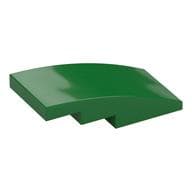 Brick Curved 4 x 2 No Studs em Verde