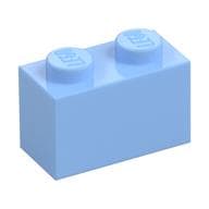 Brick 1 x 2 em Azul vivo claro