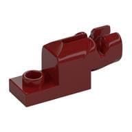 Launcher, Plate Special 1 x 2 with Mini Blaster em Vermelho escuro