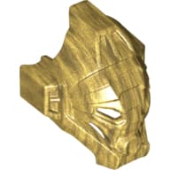 Large Figure Mask of Jungle (Kanohi Miru) em Dourado perolado
