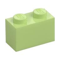Brick 1 x 2 em Verde amarelado