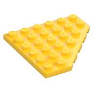 Wedge Plate 6 x 6 Cut Corner em Amarelo